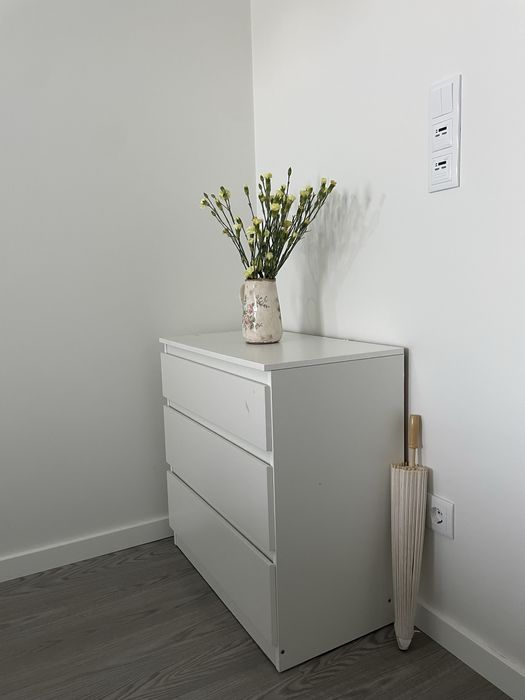 Cómpda ikea MALM de 3 gavetas, branco + OFERTA