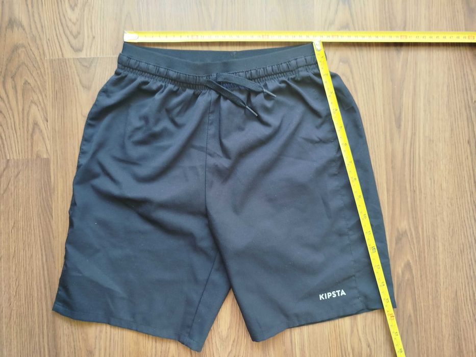 Spodenki krótkie sportowe czarne, Kipsta 141-150