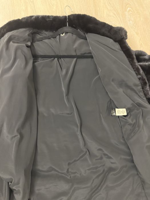 Норкова шуба, довга норкова шуба, черна шуба, blackglama