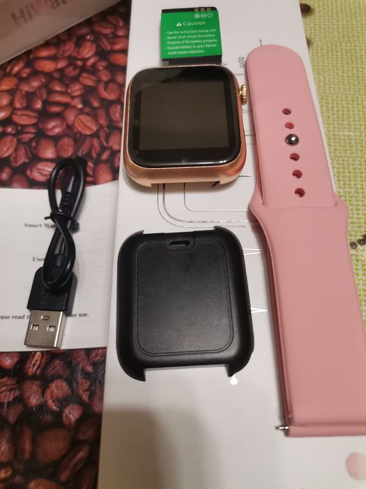 Смарт Watch C6 Pink/Gold Sim BT SD съемный АКб