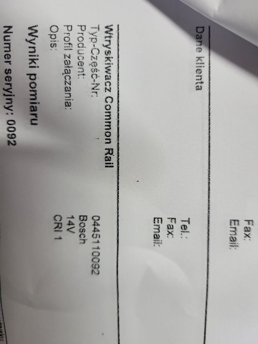 Wtryskiwacze kia sorento