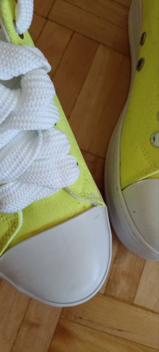 Trampki tenisówki Guess neonowo żółte 40