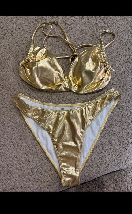 Strój bikini złoty M
