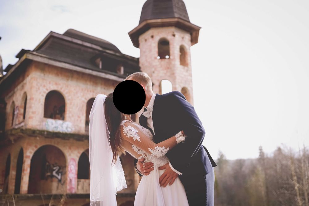 Suknia ślubna rozm. 36, wzrost 164 +długi welon