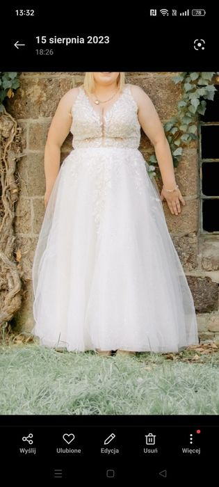 Suknia ślubna  2 razy założona