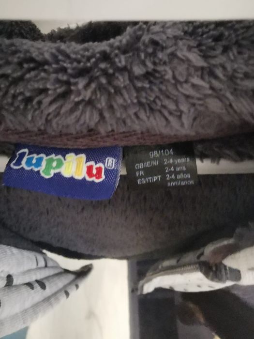 Ciepła bluza z kapturem misiem uszami Lupilu 98 104