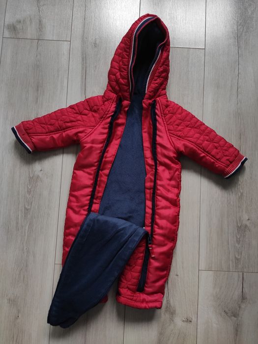 Kombinezon zimowy pikowany dwa zamki 2 unisex chłopca dziewczynki 6 9