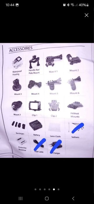 Câmara de Ação com acessórios Sports XDV