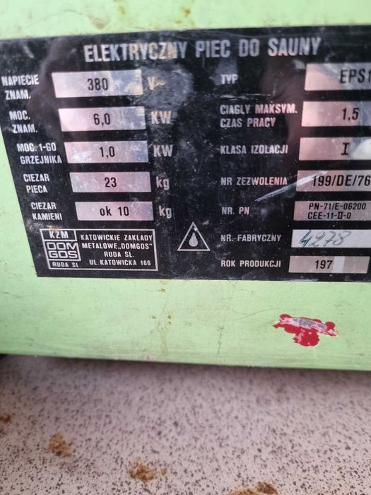 PIec eletryczny do sauny