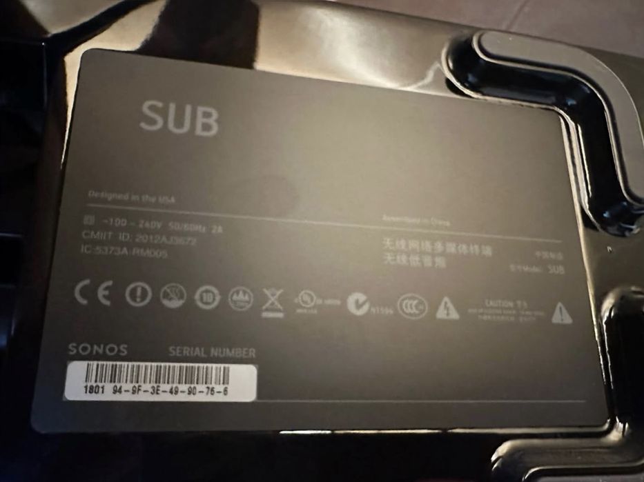 Sonos PLAYBAR + Sonos SUB – Sistema de Som Home Cinema – Excelente Estado