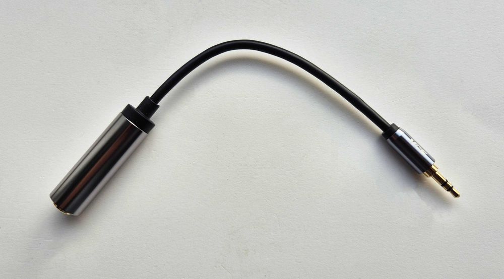 Cabo adaptador jack 3,5mm macho para jack 6,5 mm fêmea VCE