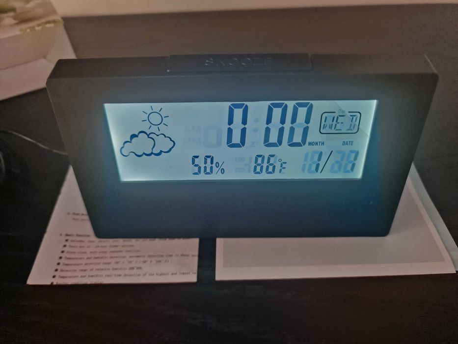 Camara Oculta Relógio Digital Vigilância Discreta Sem Baterias camera