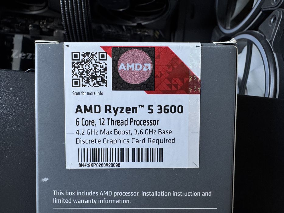 Процесор AMD Ryzen 5 3600 (6 ядер / 12 потоків) Socket AM4