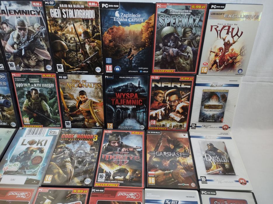 Gry komputerowe PC na płytach DVD FPS RPG zestaw 24 szt.