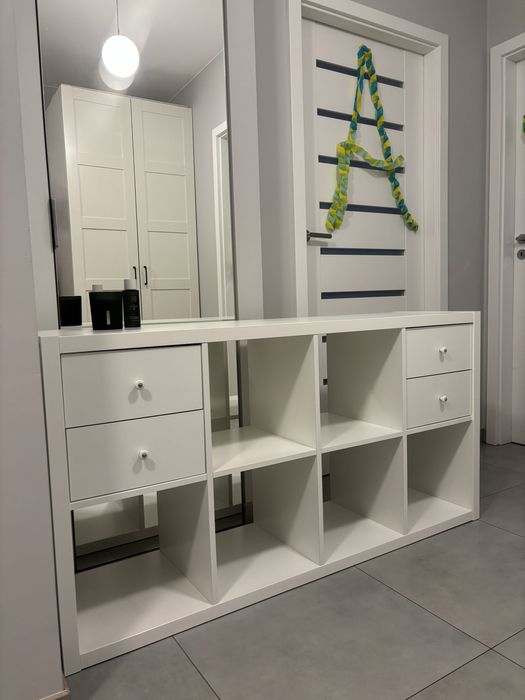 Kallax IKEA 4x2 biały z dodatkami