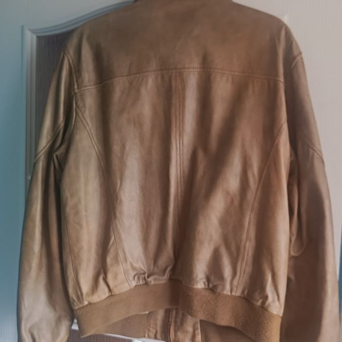 Męska skórzana kurtka TRAPPER – Styl Militarny/Pilotka – Rozmiar 48 (M)