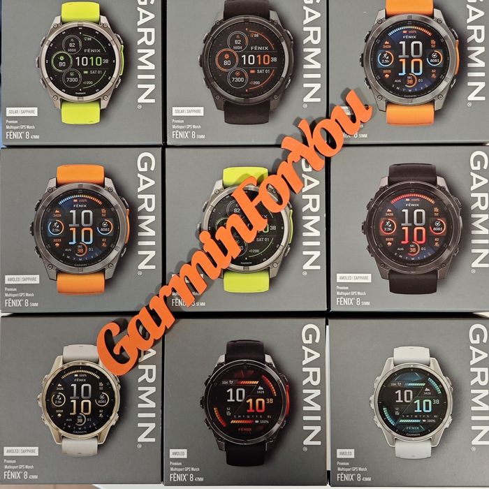 Garmin fenix 8 AMOLED (47 мм) Sapphire, titanium, DLC 010-02904-21