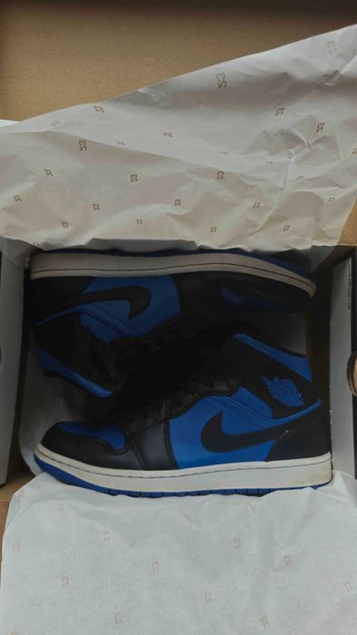 Jordan 1 Mid Black Royal Blue