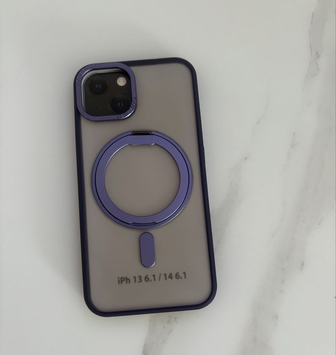 Etui iPhone 13 z podstawką fioletowy
