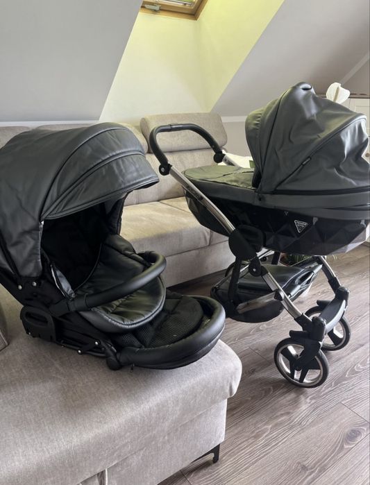 Wózek Diamond 4w1 – gondola, spacerówka, fotelik + baza ISOFIX