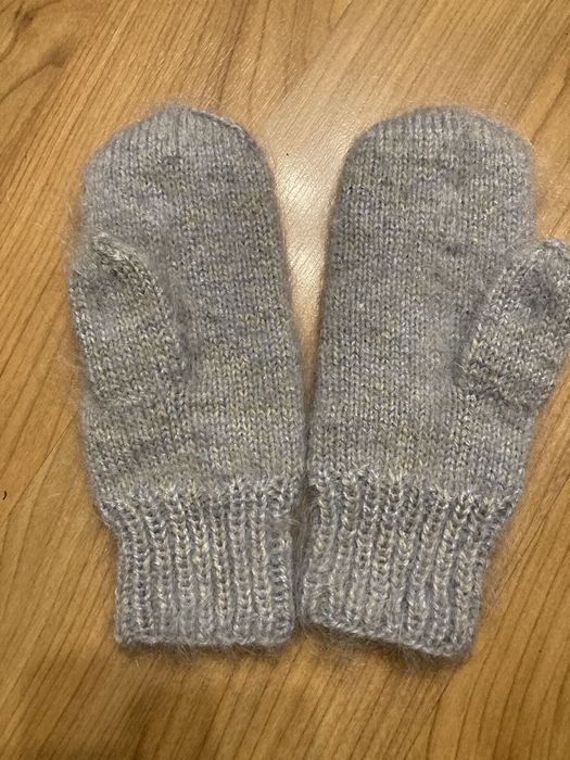 Варежки мохер хендмейд