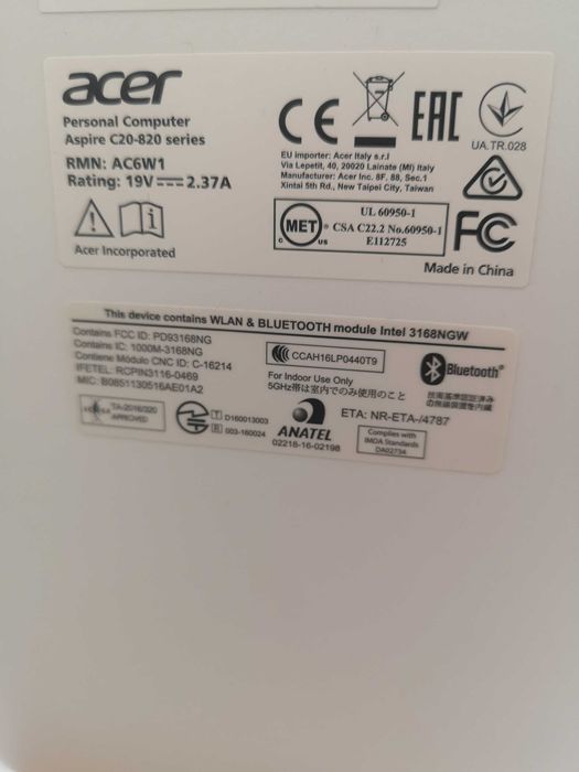 Computador Acer Branco