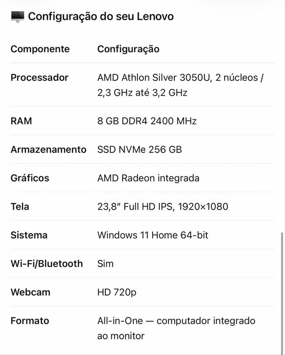 Computador lenovo ALL IN ONE + KIT GAMER RAZER