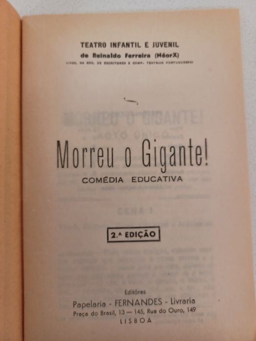 Livro Morreu O Gigante - Reinaldo Ferreira (Néorx)