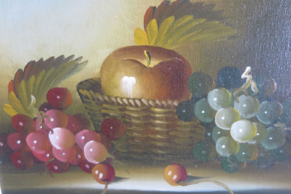 Quadros com tela de natureza morta (frutas)