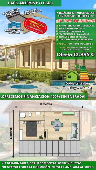 Bungalow de Jardim de 40m2 a 60m2