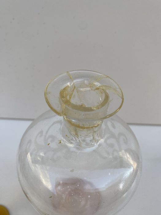 Jarra licor antiga + 2 copos (cristal fino)