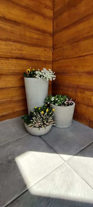 Zestaw betonowych donic