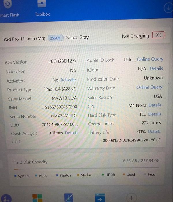 iPad落札者 IPad Pro 11 M4 A2837 2025 рік: 14 000 грн. - Apple Киев на Olx