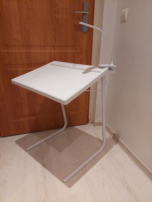 Nowy stolik składany wielofunkcyjny + lampka LED / pod laptop,do łóżka