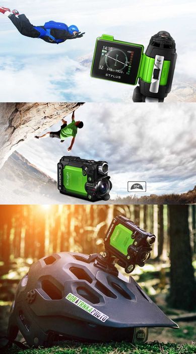 Kamera Sportowa 4K OLYMPUS TG-Tracker Wifi GPS Zielony Stabilizacja !!