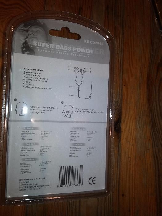 Słuchawki Treq KE CD284S Srebrne Fabrycznie zapakowane