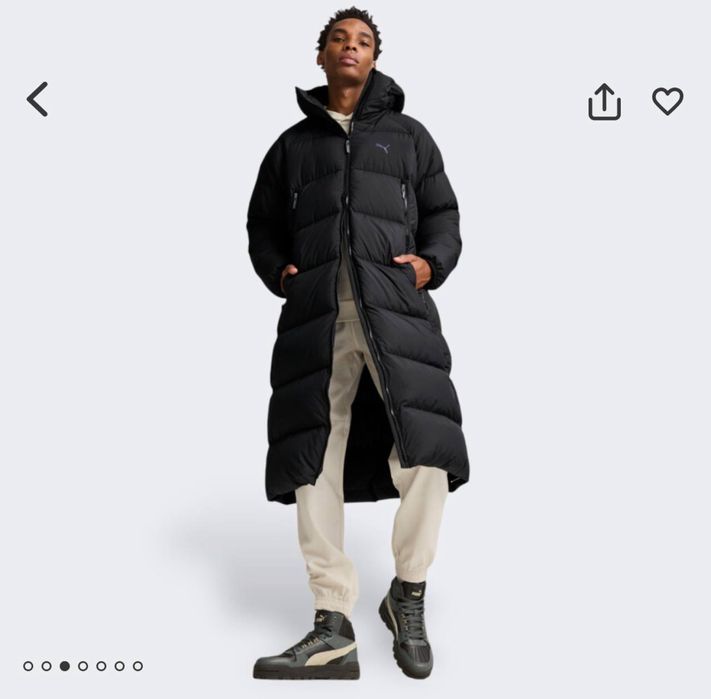Пуховик чоловічий зимовий Puma LONG HOODED DOWN COAT