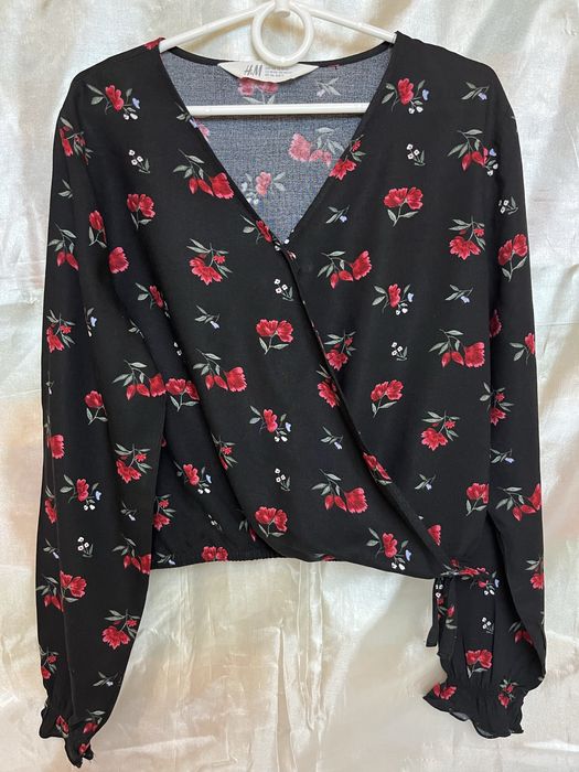 Блуза / сорочка H&M з довгим рукавом на запах 10-11 років