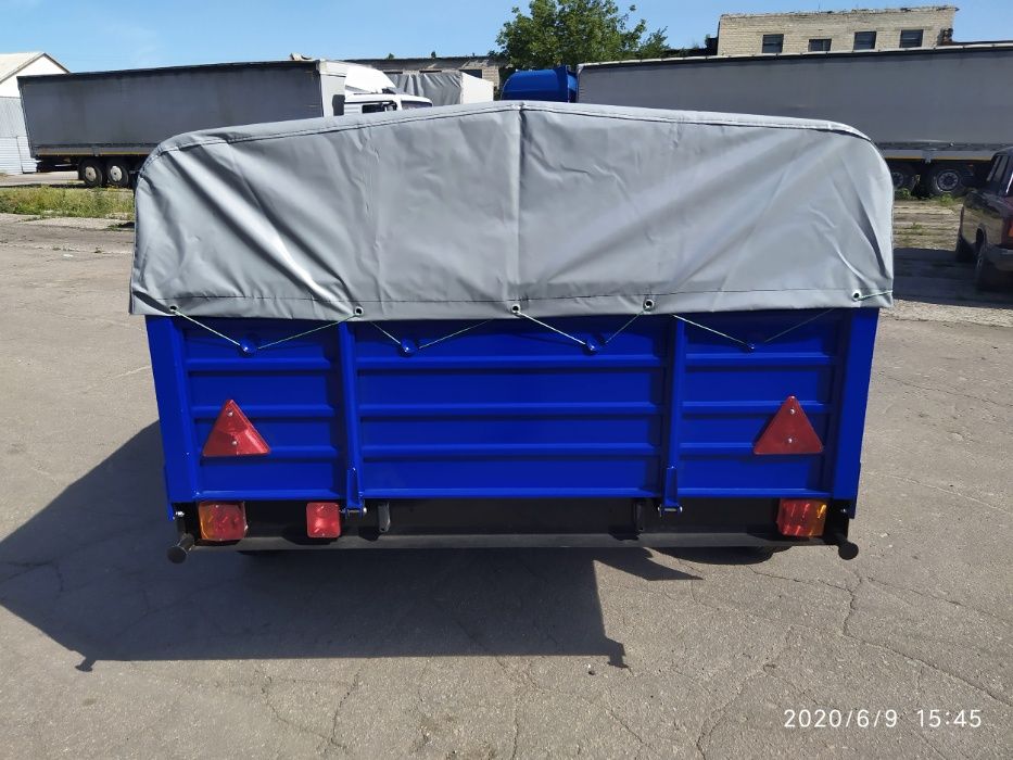 Двовісний Причіп в наявності, для легкового транспорту, та бусів.