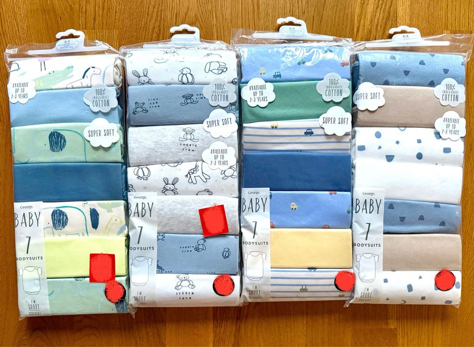 Pajace Body 74 cm Dziewczynka Chłopiec, 6-9 KILKA zdjęć GEORGE NEXT TU