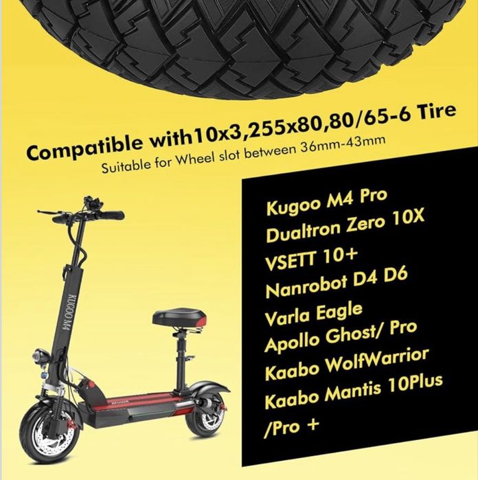 Pneu 10x3 roda Trotinete Eletrica