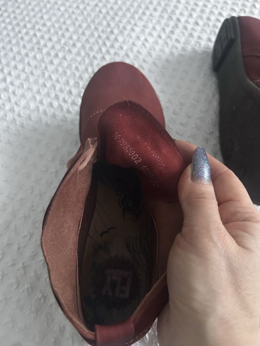 Fly London burgund bordo buty mokasyny plaskie botki