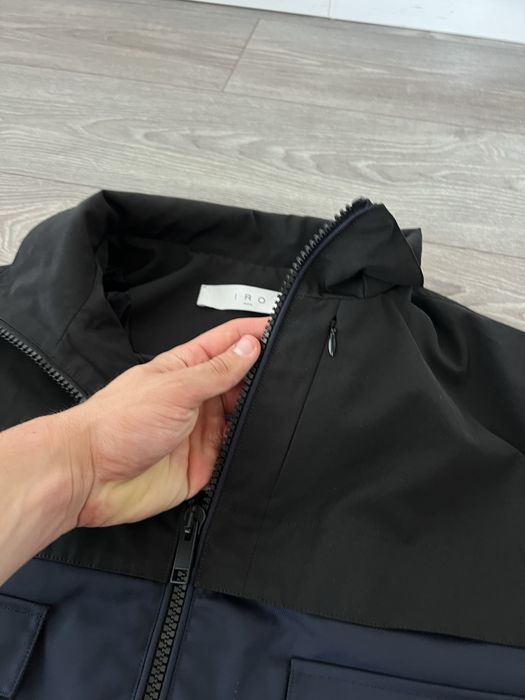 Kurtka  IRO PARIS Luxury Marka Wiele Kieszeni Ciemny męnski