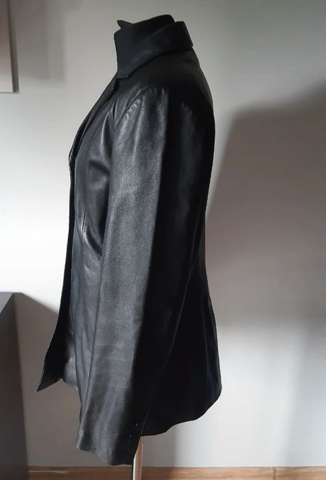 Skórzana kurtka damska przedłużana Identify z USA, nowa L