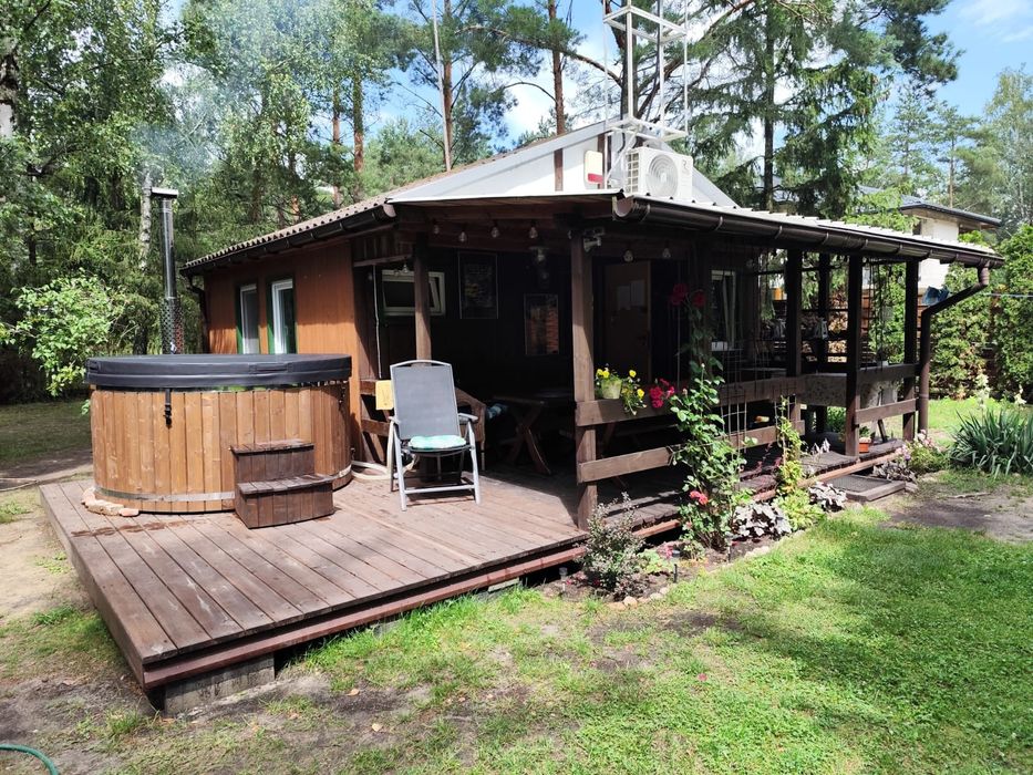 Domek z jacuzzi 40 min od Waw  Las Rzeka Bug Klima  Balia  Spływy