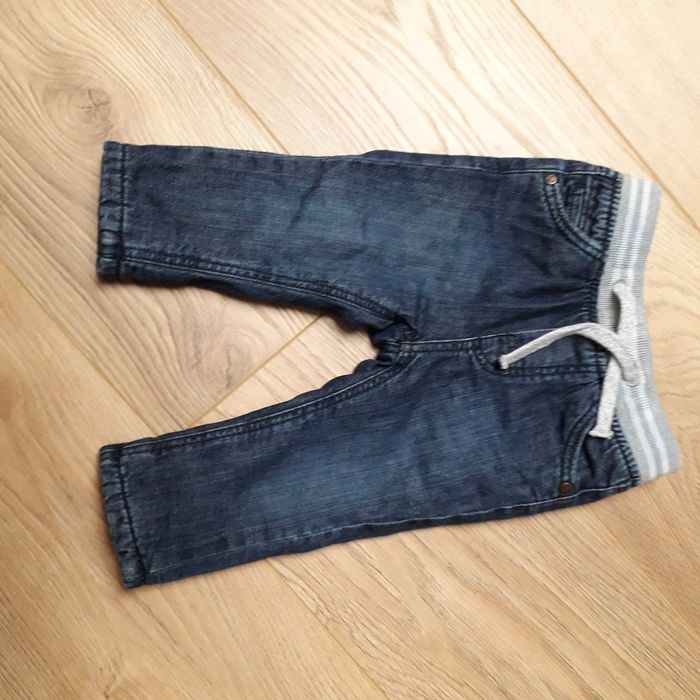 Spodenki  ocieplane dżinsy  6 m-cy