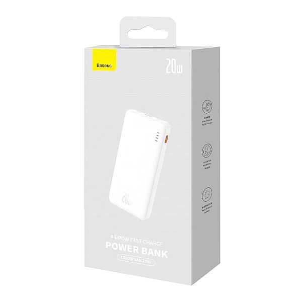 Powerbank Baseus Airpow 20W 10000mAh z kablem Baseus Simple Series USB