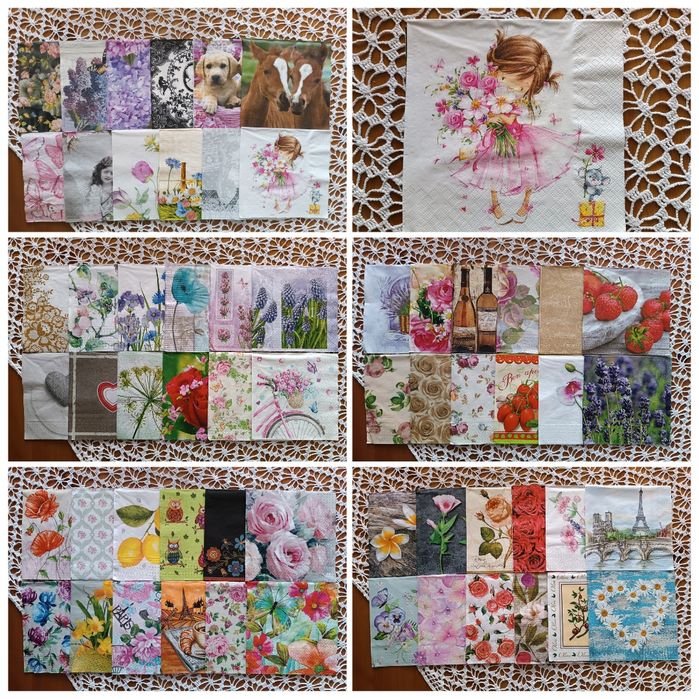Zestaw serwetek papierowych do decoupage prac plastycznych nr 34
Wyprzedaję moje wieloletnie zbiory po moim hobby. Prz