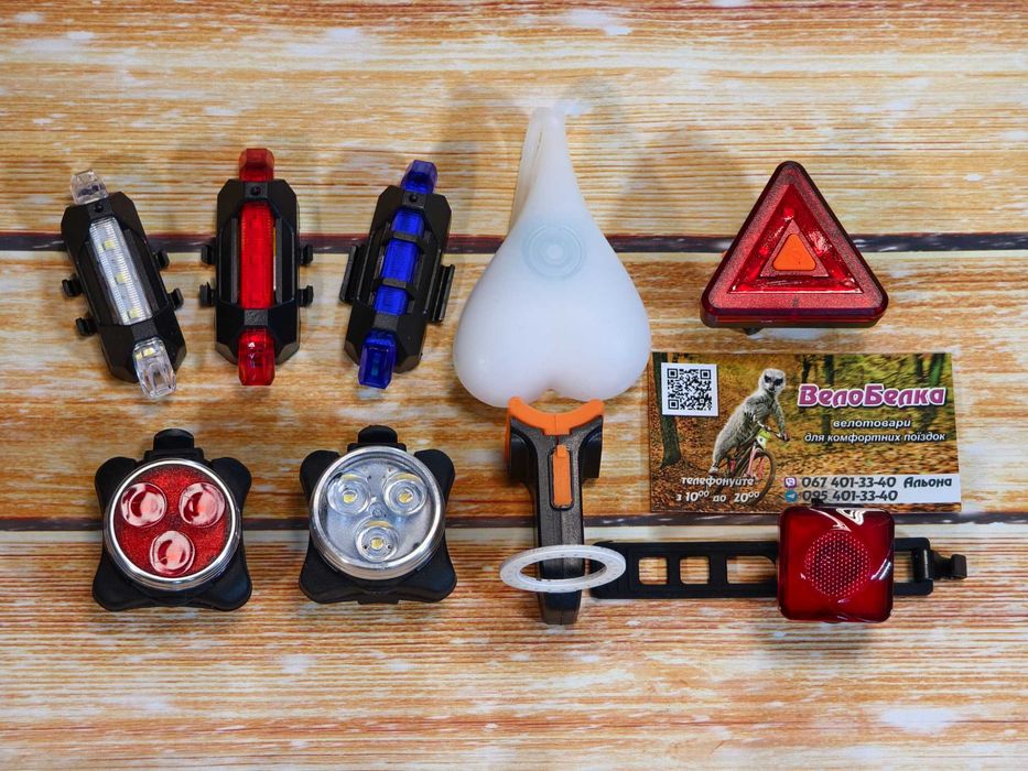 Мигалка велосипедна, габарит живленням від USB, задній стоп, фонарь
