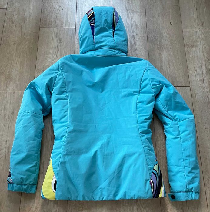 Kurtka Emilio Pucci x Rossignol błękitno-turkusowa luksus